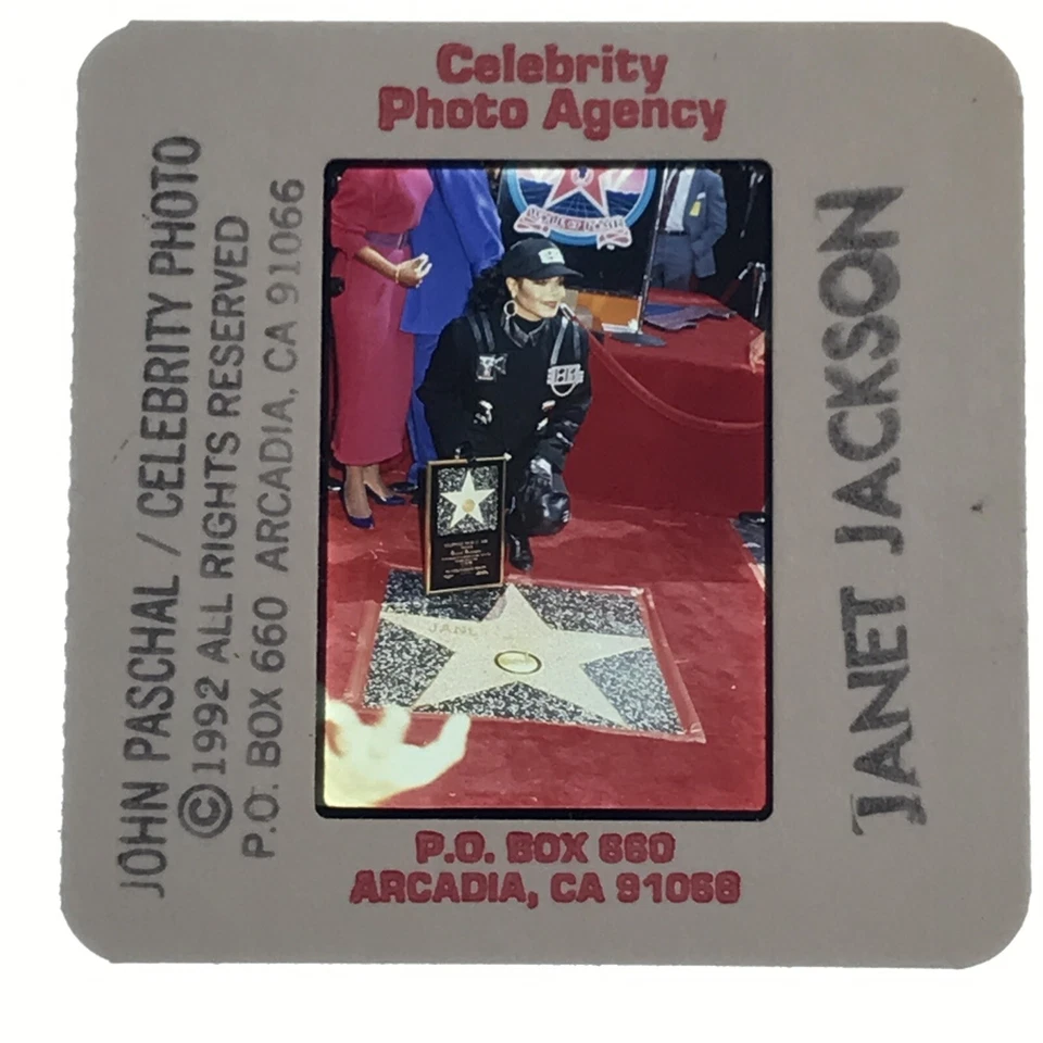 1990 Janet Jackson Star Hollywood Walk of Fame Celebrity Transparency Slide - Image 2 of 3