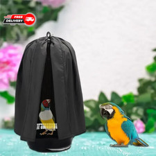 Breathable Windproof Bird Cage Cover Light-Proof Parrot Nest Shield Dark Gray
