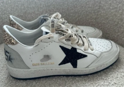 Golden Goose Ball Star Sneakers White Black, Gold NIB EU 38 US 8
