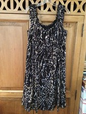 Tahari SILK DRESS Leopard Animal Print SIZE 12 