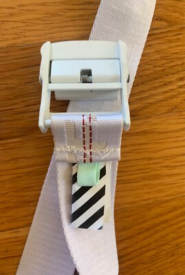 Classic Industrial Belt OFF-WHITE Yellow Black Adjusted  display picture 3