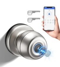 Smart Door Knob,Fingerprint Door Knob,Biometric Smart Door Lock with App...