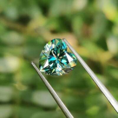 Vivid Blue Heart Cut to Ct Loose Moissanite VVS1 For Engagement  Ring