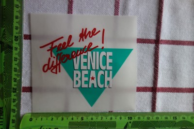 Alter Aufkleber Sport- Fitnessbekleidung VENICE BEACH Feel the difference