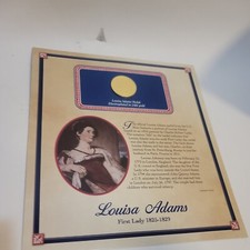 Louisa Adams First Lady Electroplated 24k Gold Coin/Medal