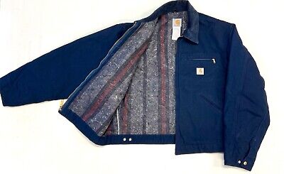 CARHARTT DETROIT JACKET J01 DNY navy blue sz48 MENS L CARHARTT DETROIT JACKET J01 DNY navy blue sz48 MENS L