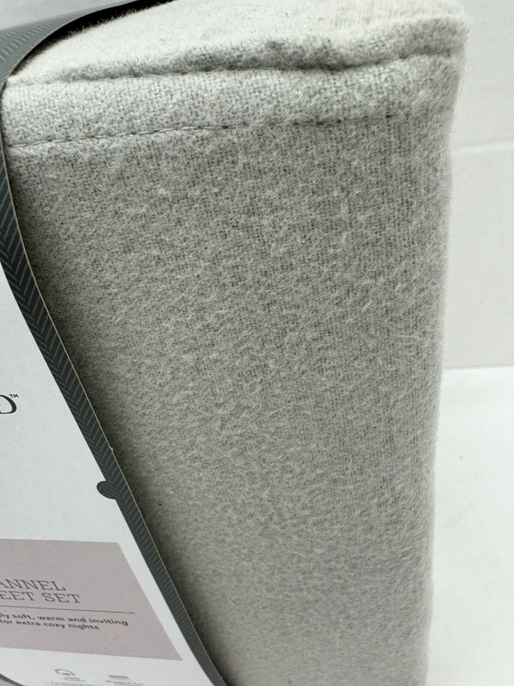 Threshold TWIN Brushed Flannel sheet Set Gray 100% cotton - Image 4 of 4