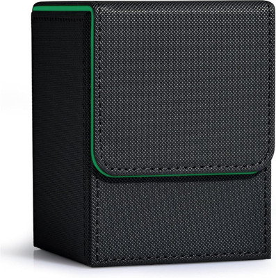 Card Deck Box for MTG, Yugioh Deck Case Holds 100+ Single Sleeved Cards, PU Leat