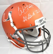 Warren Sapp Autographed Miami F/S Schutt Helmet All About the U - JSA W *White