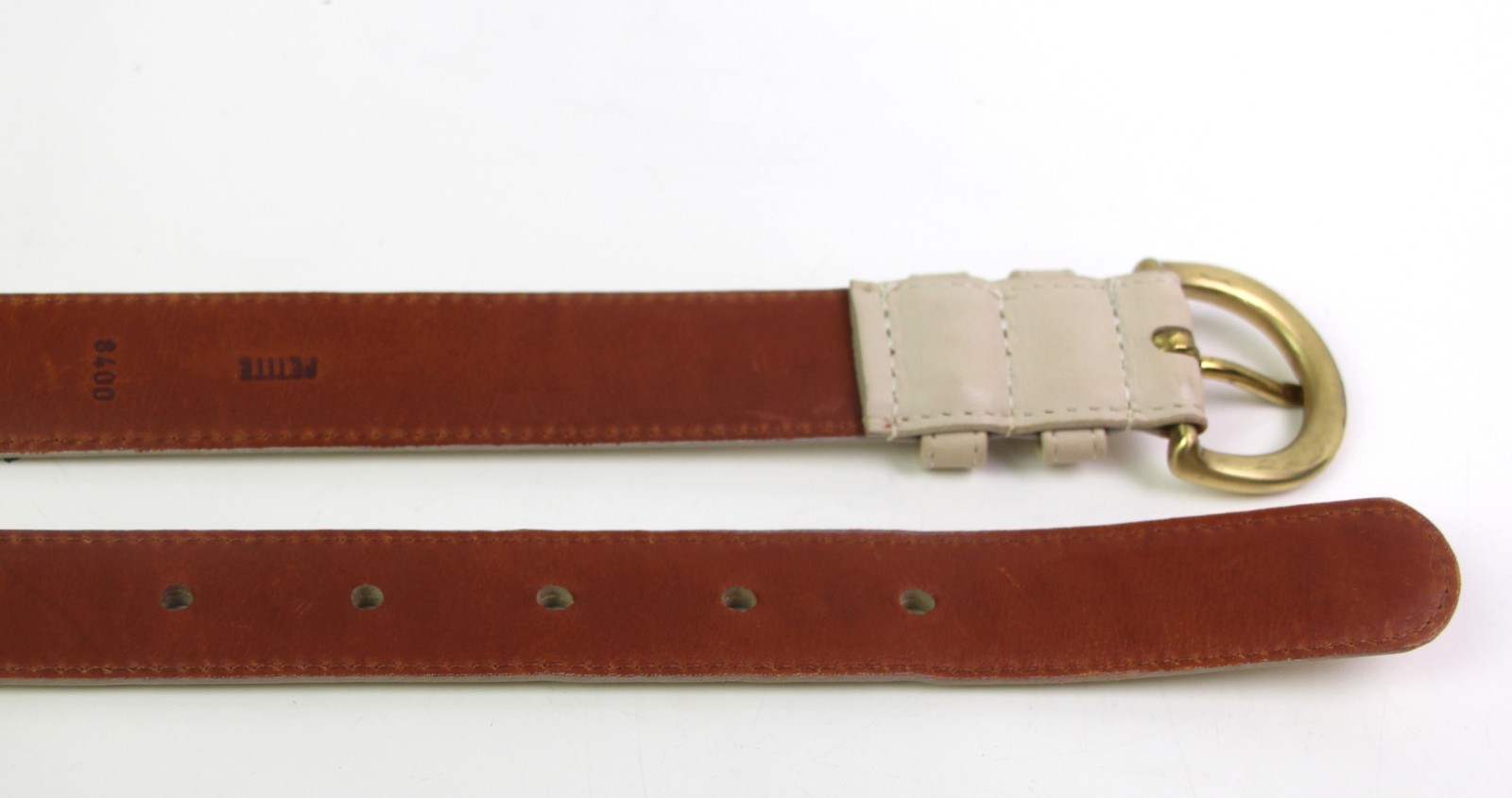 Coach BEIGE BONE REAL LEATHER 1"Wd DRESS CASUAL CLASSIC WOMEN'S BELT Sz M (A91 thumbnail 13