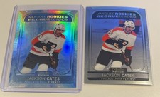 LOT of 2 21-22 OPC Platinum Jackson Cates Marquee Rookies Arctic Freeze /99 Base