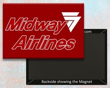 Midway Airlines Logo Handmade 3.25" x 2.25" Fridge Magnet (LM14036)