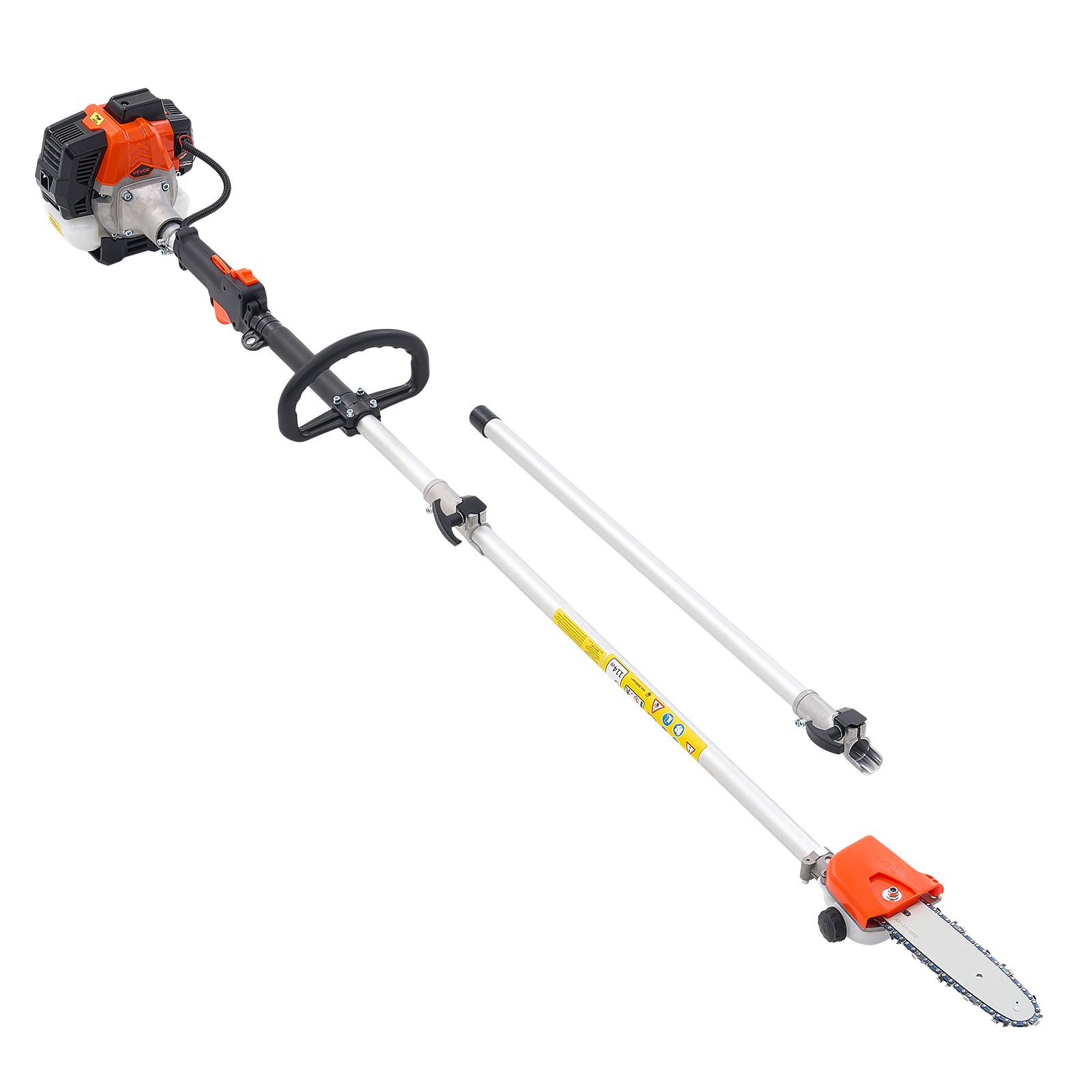 VEVOR Gas Pole Saw 25CC 2-Stroke Extendable Cordless Tree Trimmer 8 in Cutting