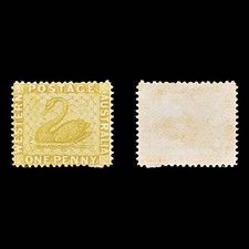 9024: Western Australia SG76 1d Olive yellow 1882 Sc#49 Mi23C Mint MNG C£30