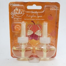 Pumpkin Spice Glade Fall Plugins Scented Oil 2 Pack Limited Edition Sealed NIB