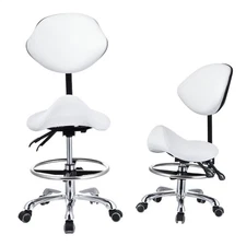 Hydraulic Rolling Swivel Stool Salon Spa Tattoo Chair Facial Massage Foot Ring