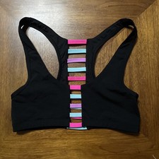Victoria  s Secret PINK Sports Bra Ultimate Unlined Black Strappy Women  s Small
