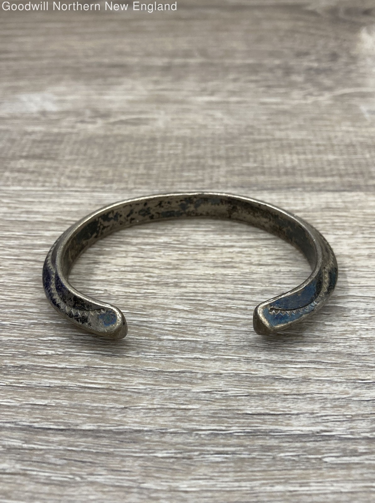 925 Solid Sterling Silver Tahe Open Cuff Bevel Ba… - image 4