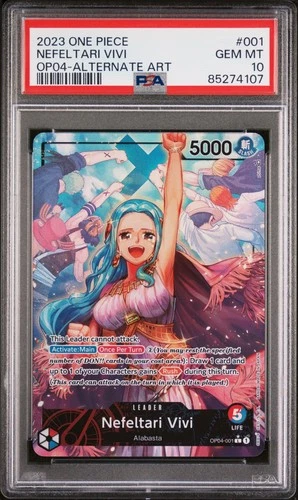 Nefeltari Vivi  OP04-001 Alt Art Kingdoms of Intrigue English One Piece PSA 10