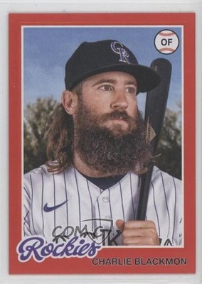 2022 Topps Archives 1978 Topps Design Red 56/75 Charlie Blackmon #111 g4f