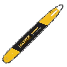 20 Inch Chainsaw Bar and Carbide Chain Combo, .325" Pitch, 063" Gauge, 81 Dri...