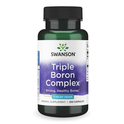 Swanson Triple Boron Complex 250 Count Mineral Supplement for Bone Health