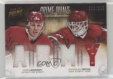 2013-14 Panini Prime Duals 118/200 Igor Larionov Vladislav Tretiak #D-LT HOF 3w3