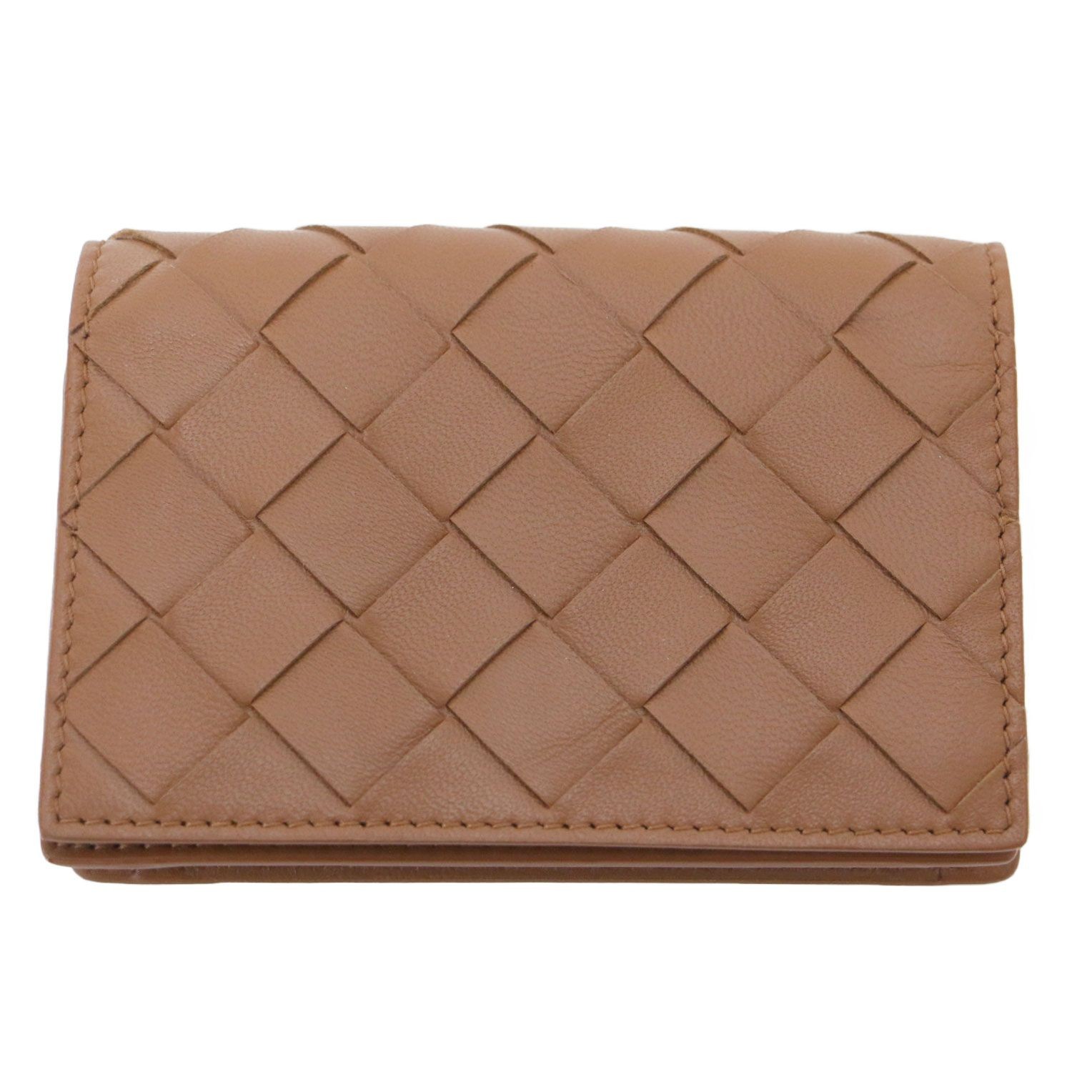 Bottega Veneta Intrecciato Leather Card Case Business Card Holder Brown Italy