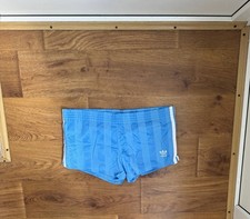 VINTAGE ADIDAS blue FOOTBALL SHORTS 1980'S MADE IN WEST GERMANY SIZE M