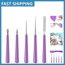 Stainless Steel Bead Reamer for Glass, Plastic, Metal Wood Beads - 5 Pieces