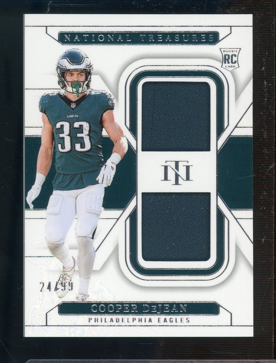 2024 National Treasures Cooper DeJean Eagles RC Rookie Dual Patch 24/99