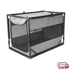 Large Portable Folding Dog Kennel Travel Pet Carrier Mesh Panels Easy Setup New