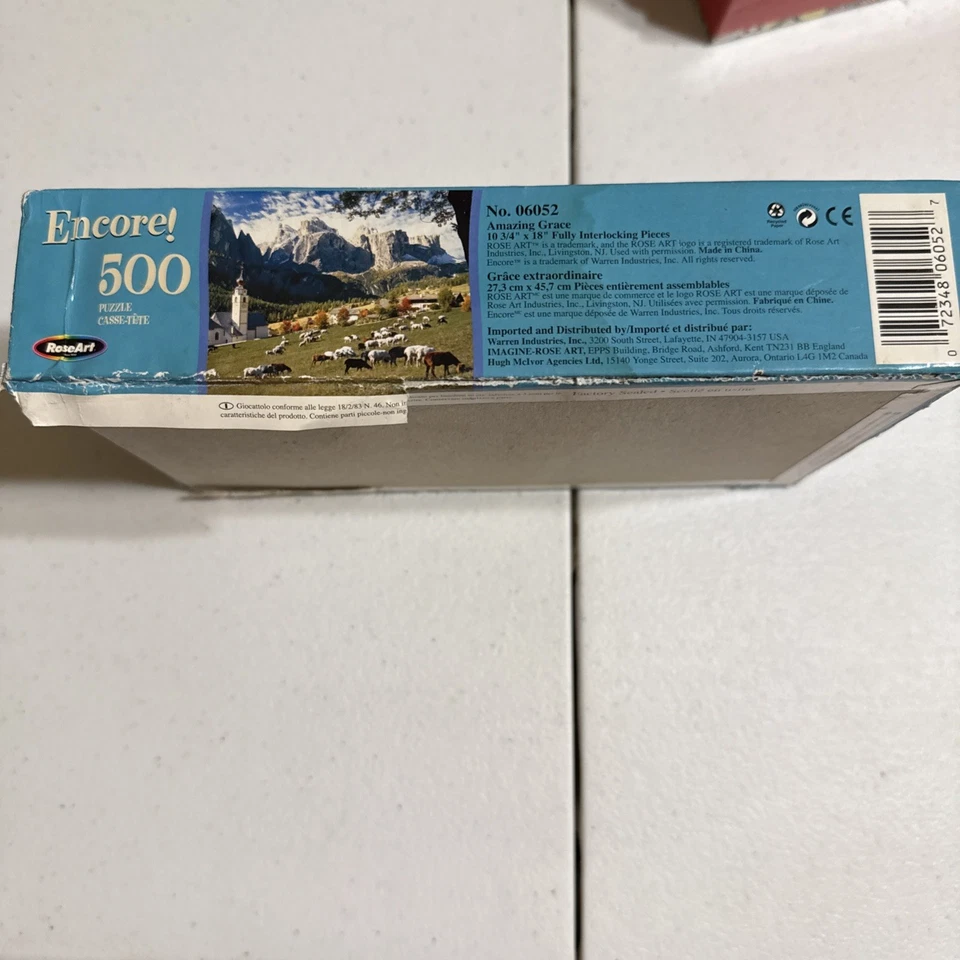Rose Art Encore Amazing Graze 500 Piece Puzzle 10 3/4" x 18" New Open Box In Bag - Image 4 of 4