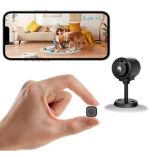 Mini Security Camera, 1080P WiFi Camera (2.4G Only) Indoor Outdoor with Night...