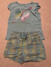 Jumping bean size 6 shorts and butterfly shirt