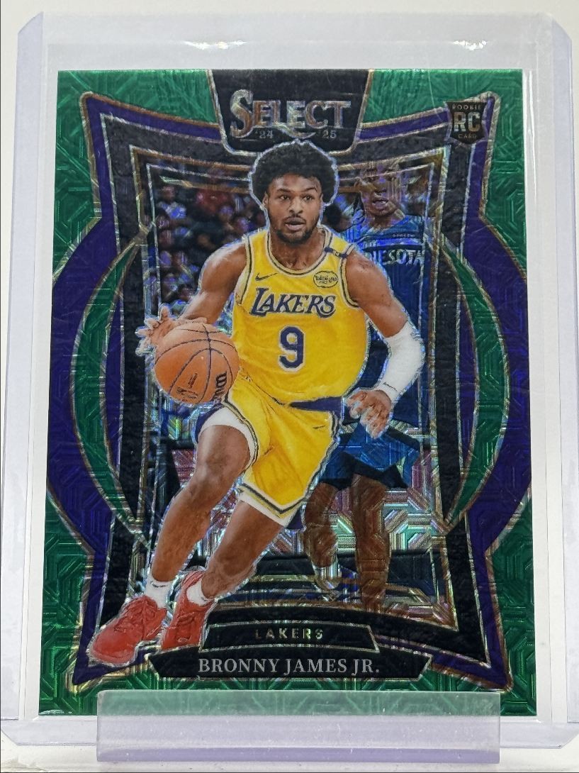 BRONNY JAMES JR. 2024-25 SELECT CONCOURSE ROOKIE GREEN MOJO PRIZM RC Q4561