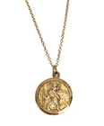 9ct Gold St Christopher Pendant & Chain: 2.18gm, Hallmarked 1971 by Georg Jensen