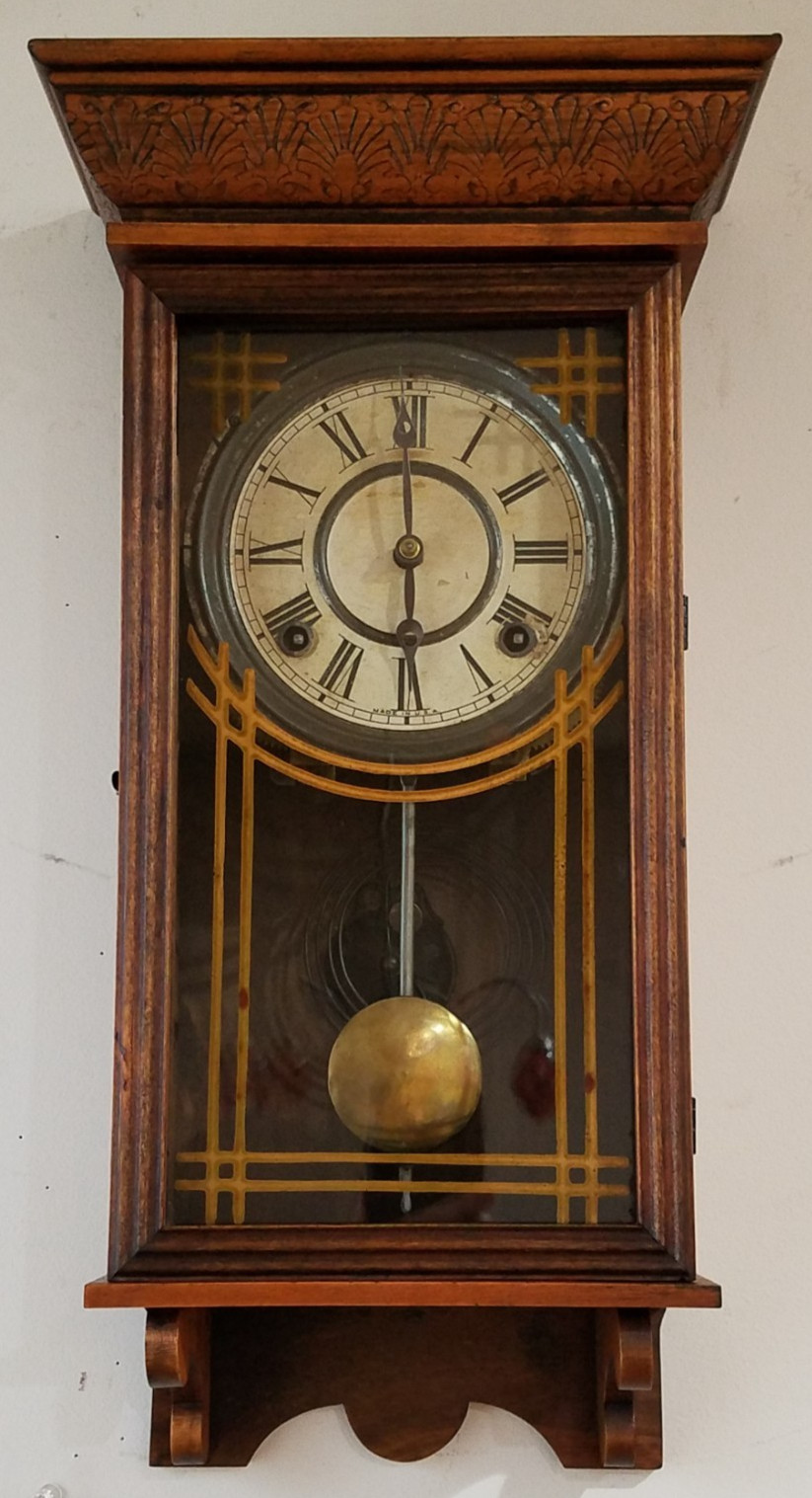 Antique Sessions "Home Assortment" Small Store Regulator Wall Clock 8-Day