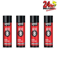 4 x U-Pol Acid8 1K imprimación de grabado 450 ml pintura en aerosol para automóvil secado rápido aluminio Upol