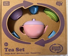 Green Toys Tea Set 17 pcs Pretend Play Pink/Purple-BPA Free - Brand New