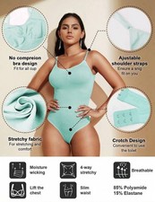 One Piece Tummy Control Seamless Thong Bodysuit Shaping Tank Top Slimming Mint M