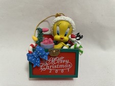 Looney Tunes Tweety Bird Christmas Ornament Trevco Dated 2001 Warner Bros