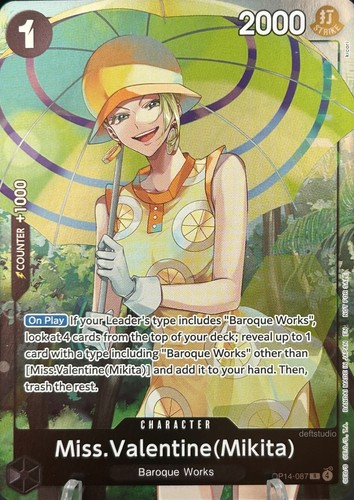 Miss.Valentine (Mikita) OP14-087 The Azure Sea's Seven Dash Pack Promo