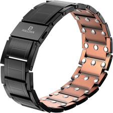 Copper Bracelet 6200 Gauss Power Mens Bracelet 99.99 Pure Copper Magnetic