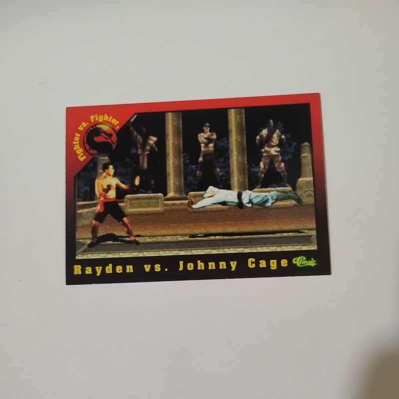 Mortal Kombat 1994 Classic Midway #52 Rayden Vs Johnny Cage Fighter Vs Fighter
