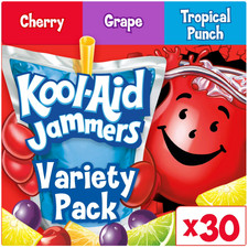Kool-Aid Jammers Tropical Punch, Grape  Cherry Flavored 0 Juice Drink Variety