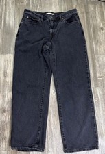 Levi's Women's Mid-Rise '94 Baggy Wide Leg Jeans Black Size 32 Skater