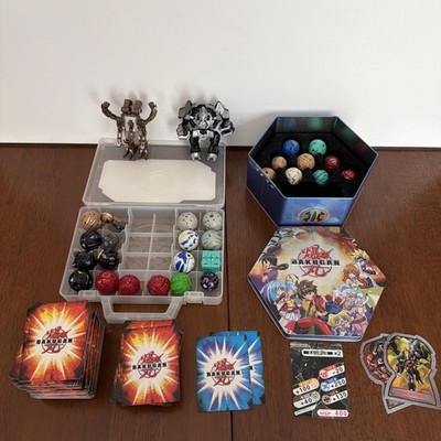 BAKUGAN Battle Brawlers Lot of 29 Pieces Plus 161 Cards & 2 Storage Cases