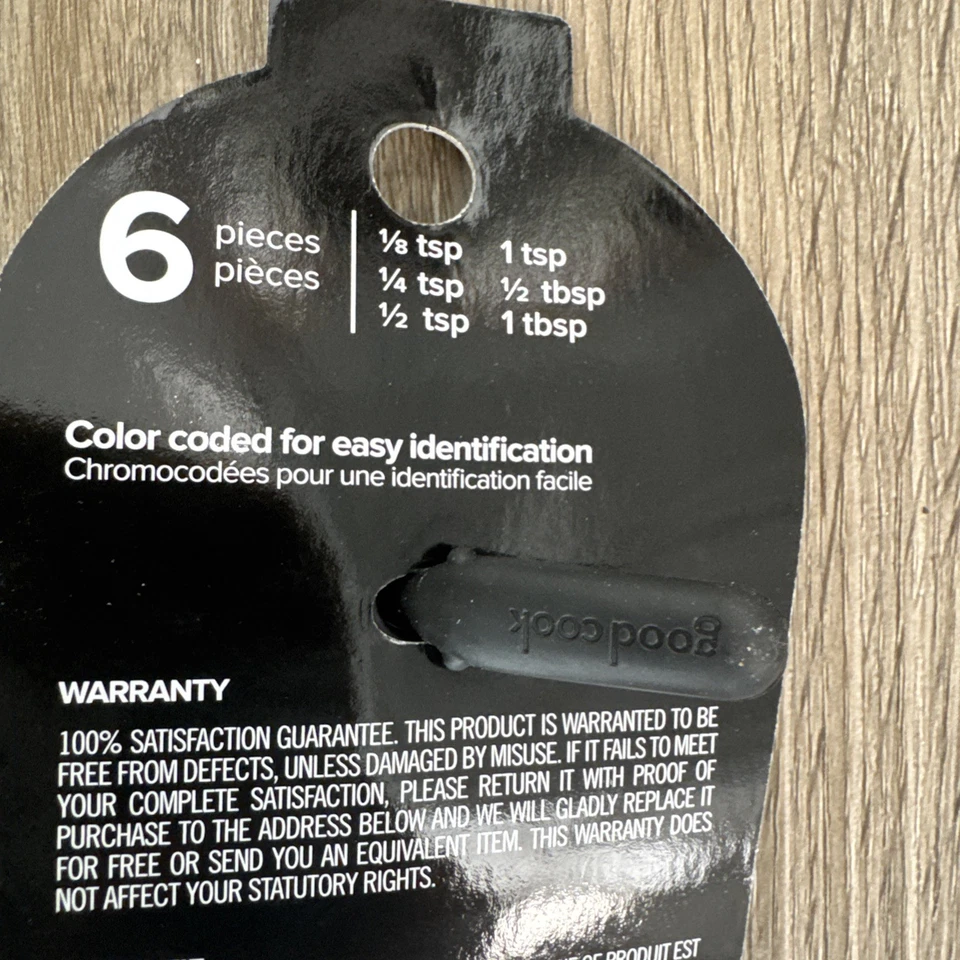 GOOD COOK TOUCH 6 PIECE MEASURING SPOONS SET, WHITE  - Image 4 of 4