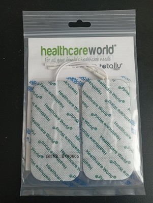Healtcareworld Elektroden, 4 St.  10 x 5 cm   Komp. mit TENS & EMS Geräten